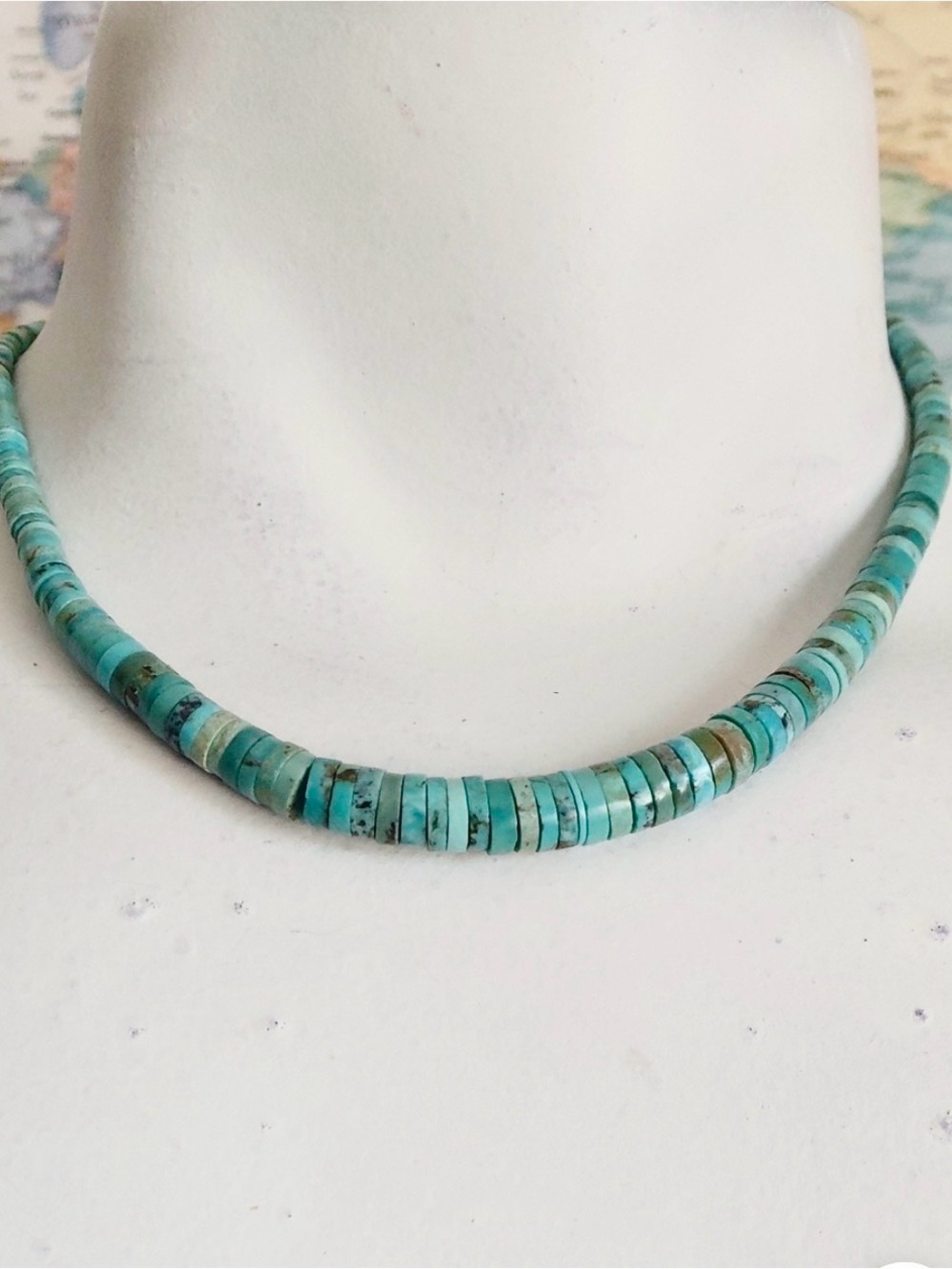 native American Hashi turquoise necklace - Picture 4 of 6